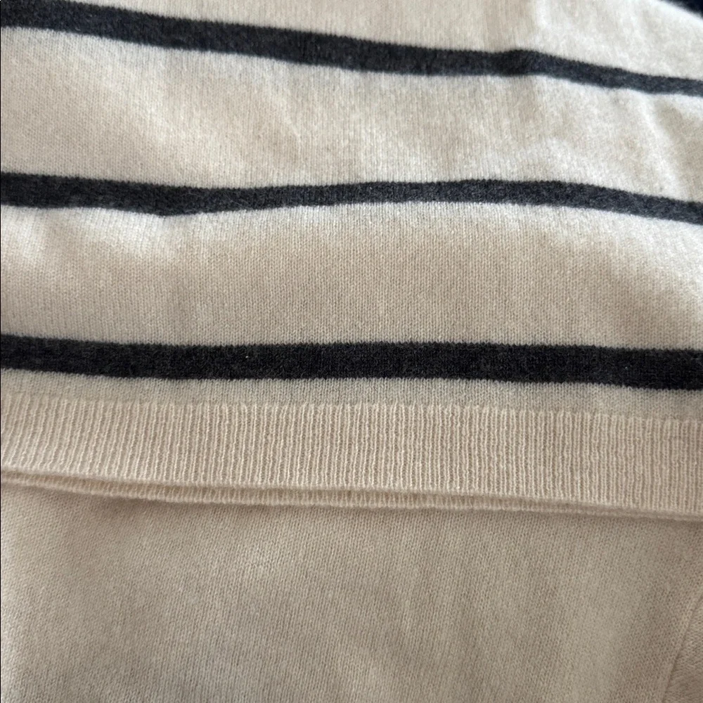 J.Crew cashmere sweater with stripe/bow pattern